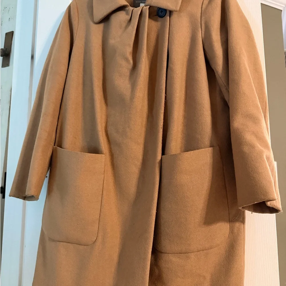 H&M Camel Trench Coat with Front Pockets